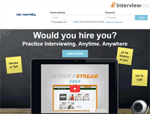 Tablet Screenshot of hec.interviewstream.com