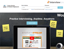 Tablet Screenshot of collin.interviewstream.com