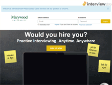 Tablet Screenshot of marywood.interviewstream.com
