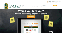 Desktop Screenshot of baylor.interviewstream.com