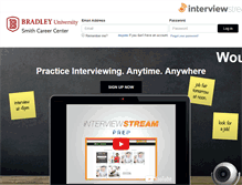 Tablet Screenshot of bradley.interviewstream.com