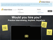 Tablet Screenshot of collegedemo.interviewstream.com